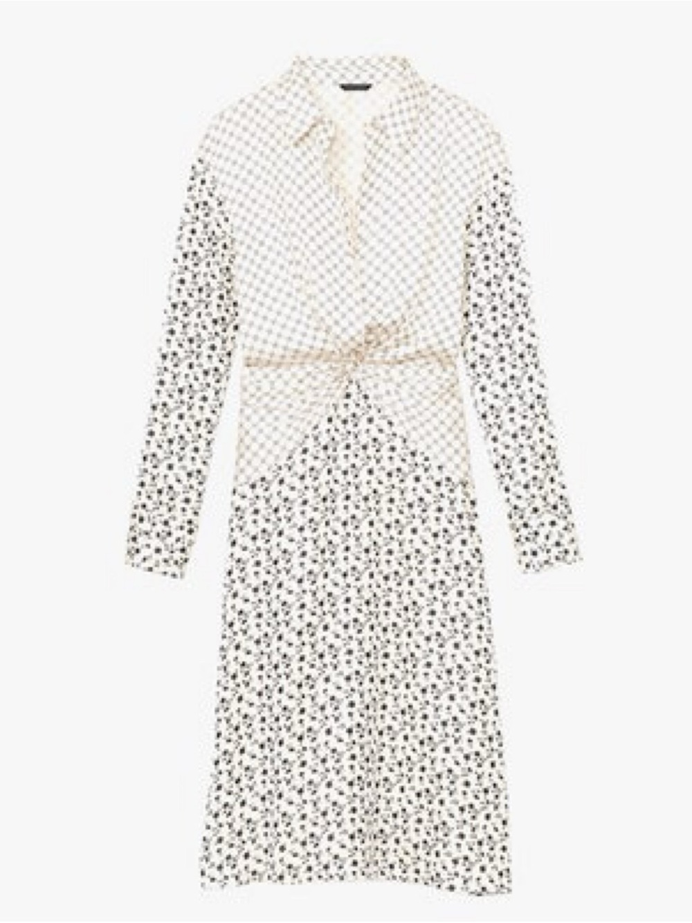 Club Monaco cydar dress. White Floral Button-Front Midi Dress